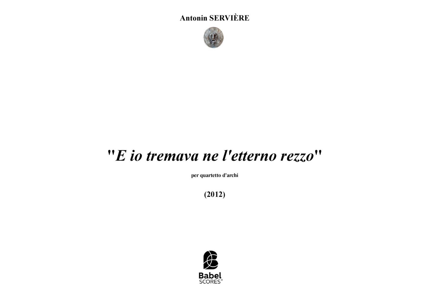 E io tremava nel etterno rezzo