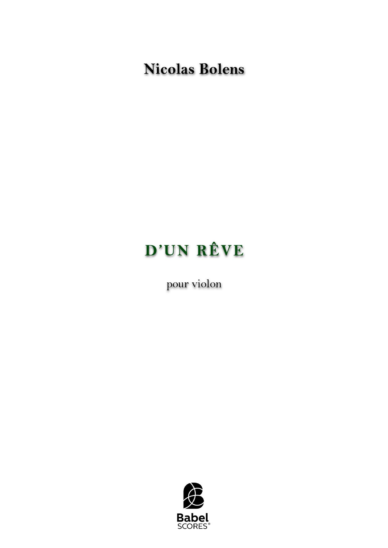 D'un Rêve
