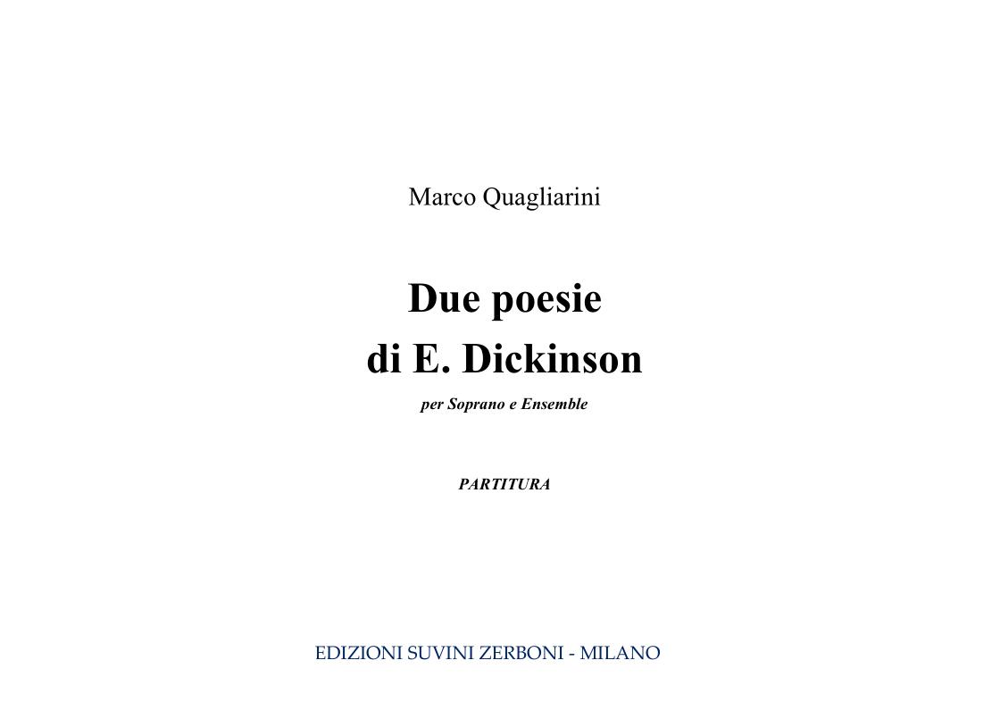 Due poesie di E. Dickinson