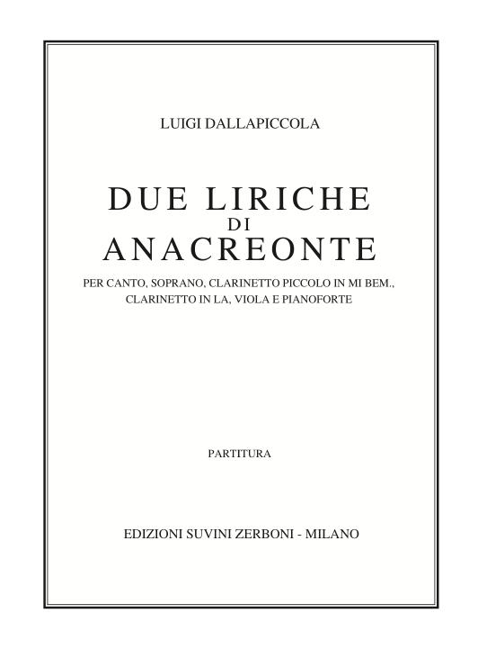 Due liriche di Anacreonte