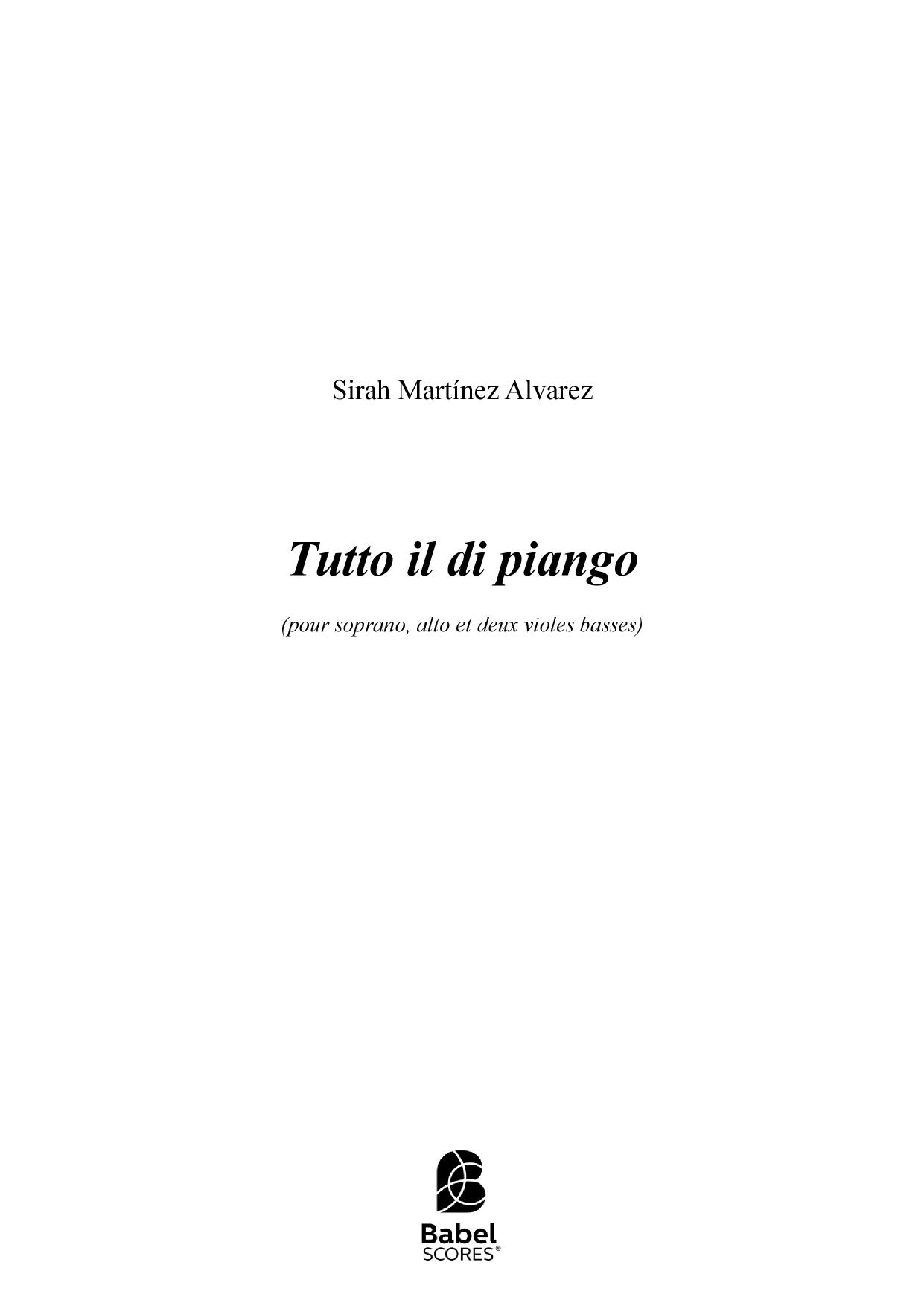 Tutto il di piango