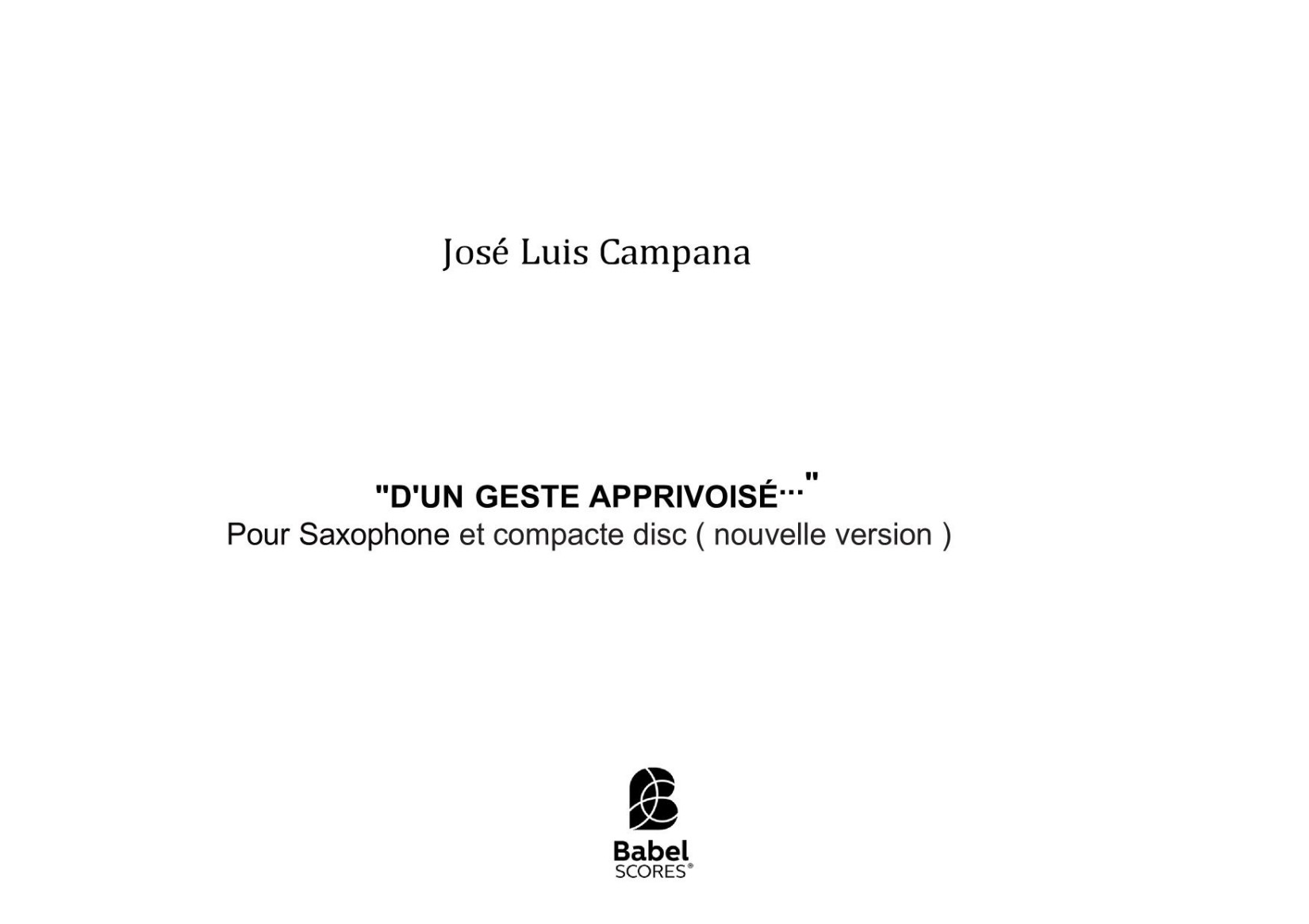 D'un geste apprivoise...