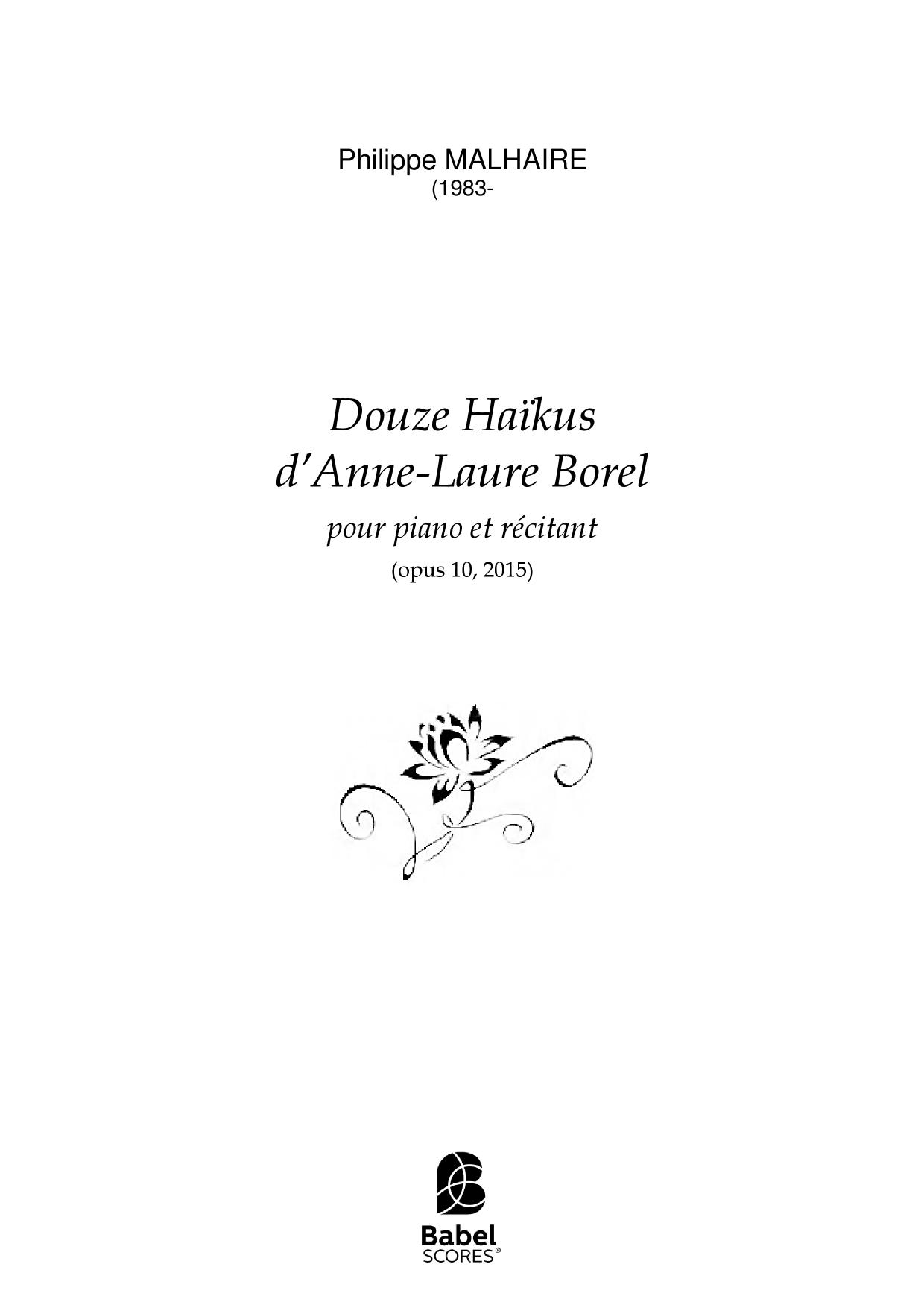 Douze Haïkus d'Anne-Laure Borel