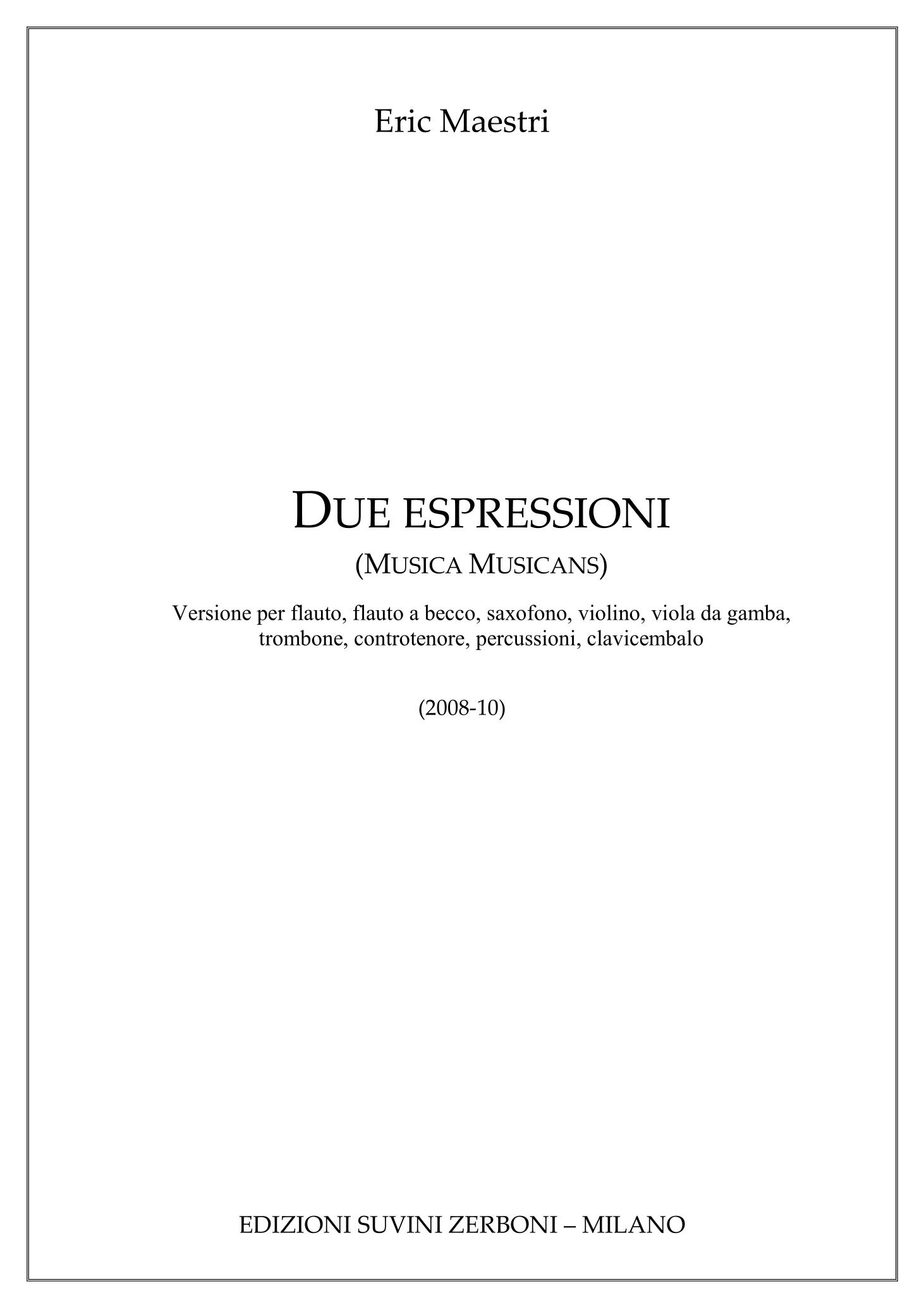 Due espressioni (Musica Musicans)