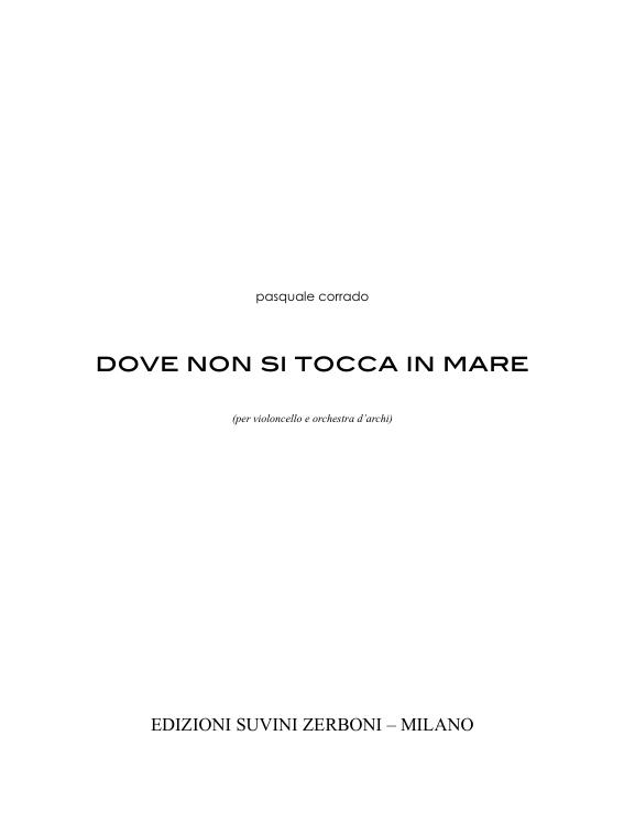 Dove non si tocca in mare