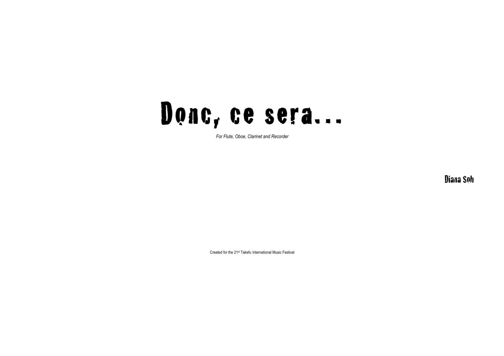 Donc, ce sera