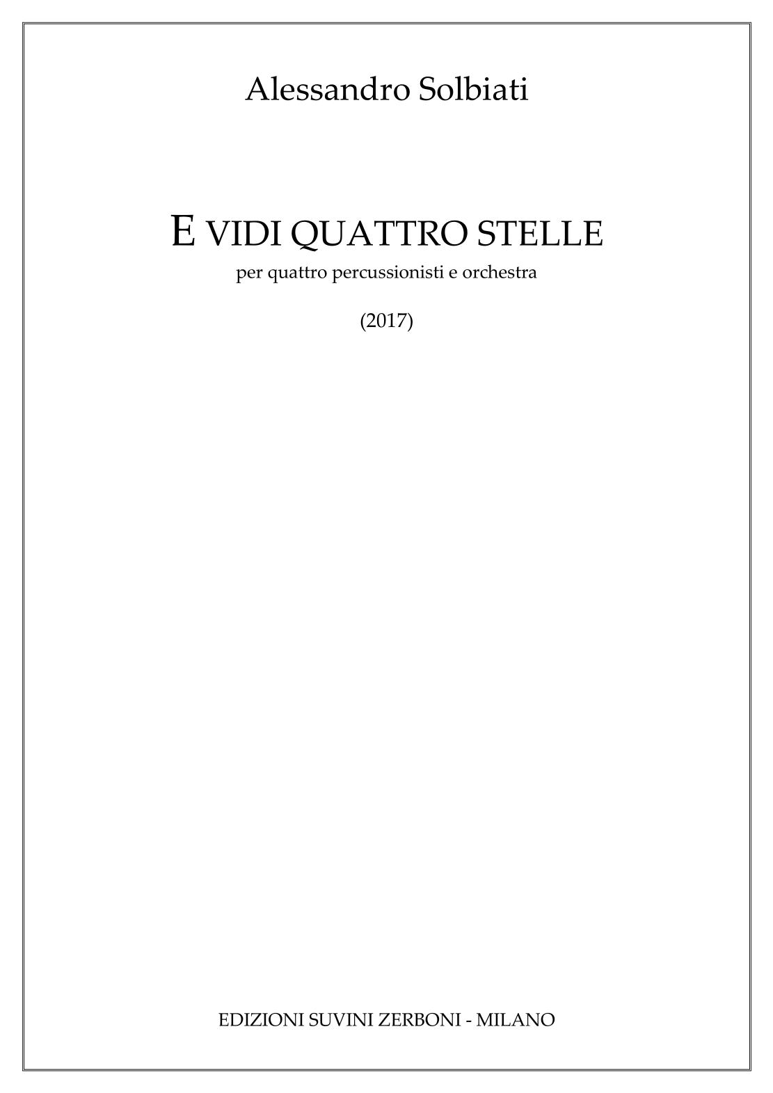 E vidi quattro stelle