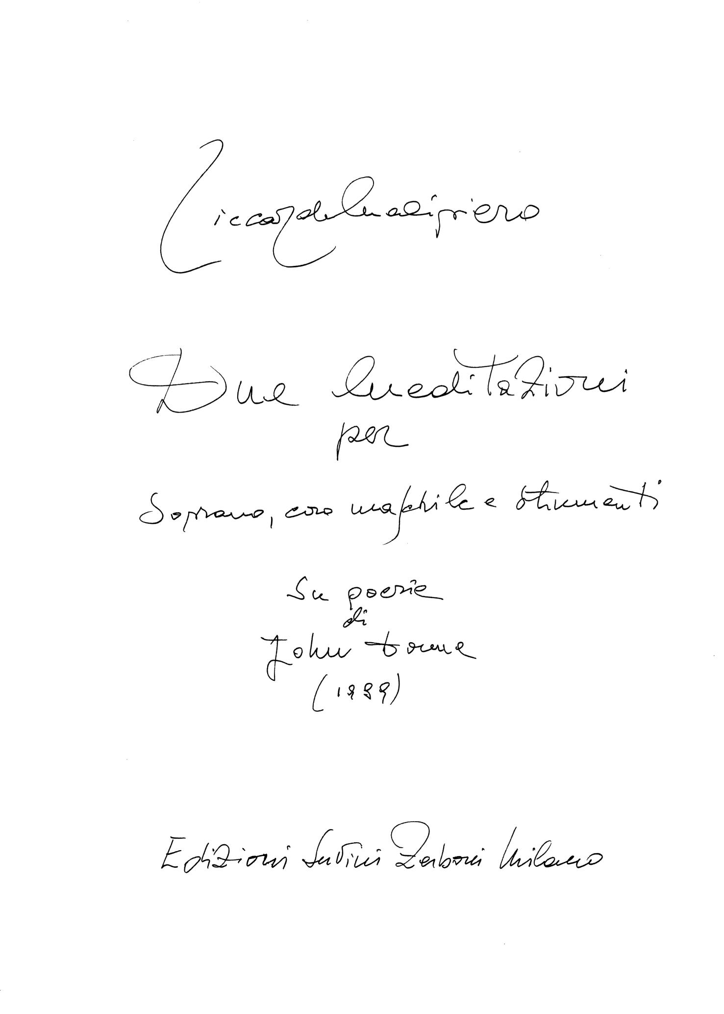Due meditazioni