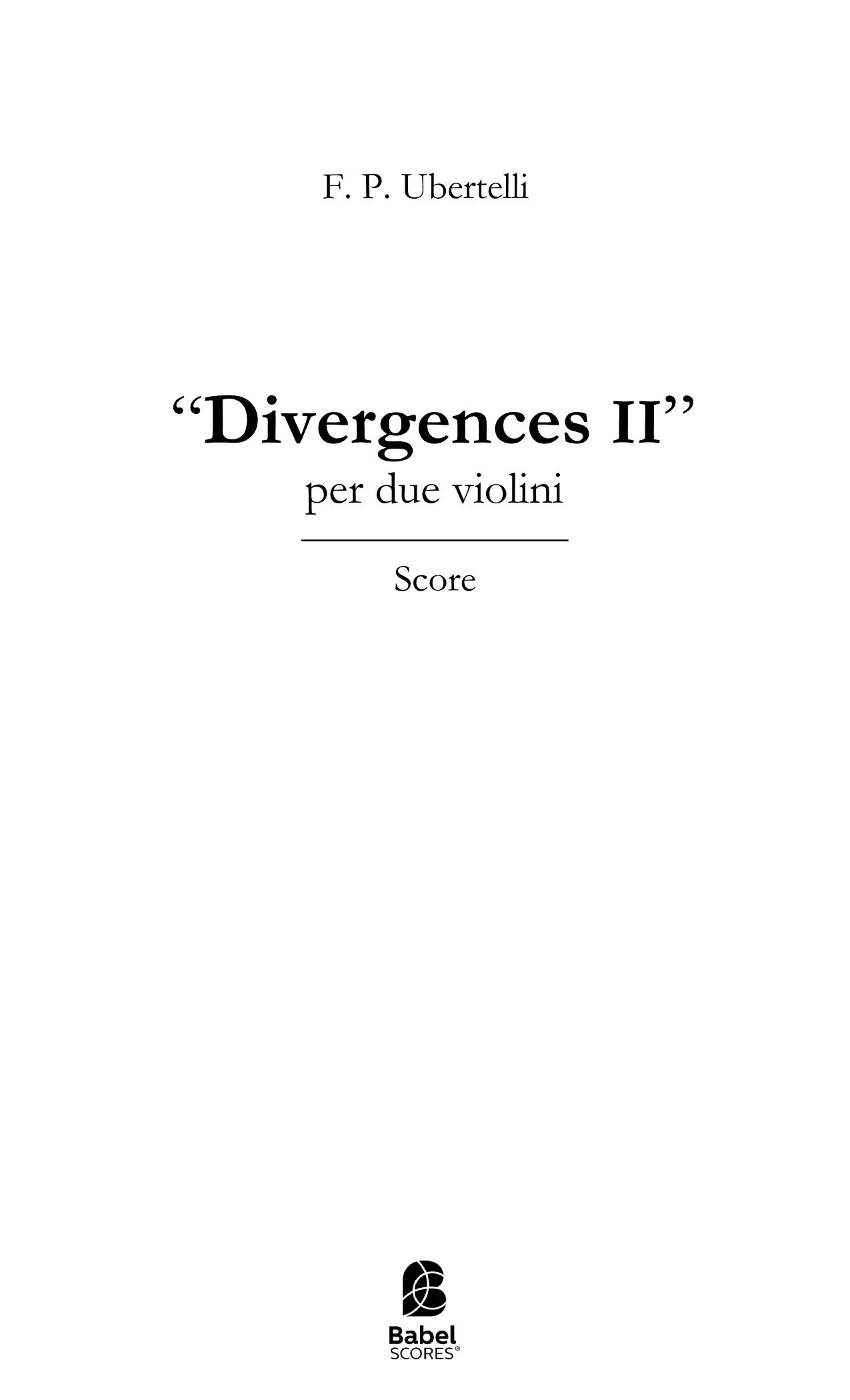 Divergences II