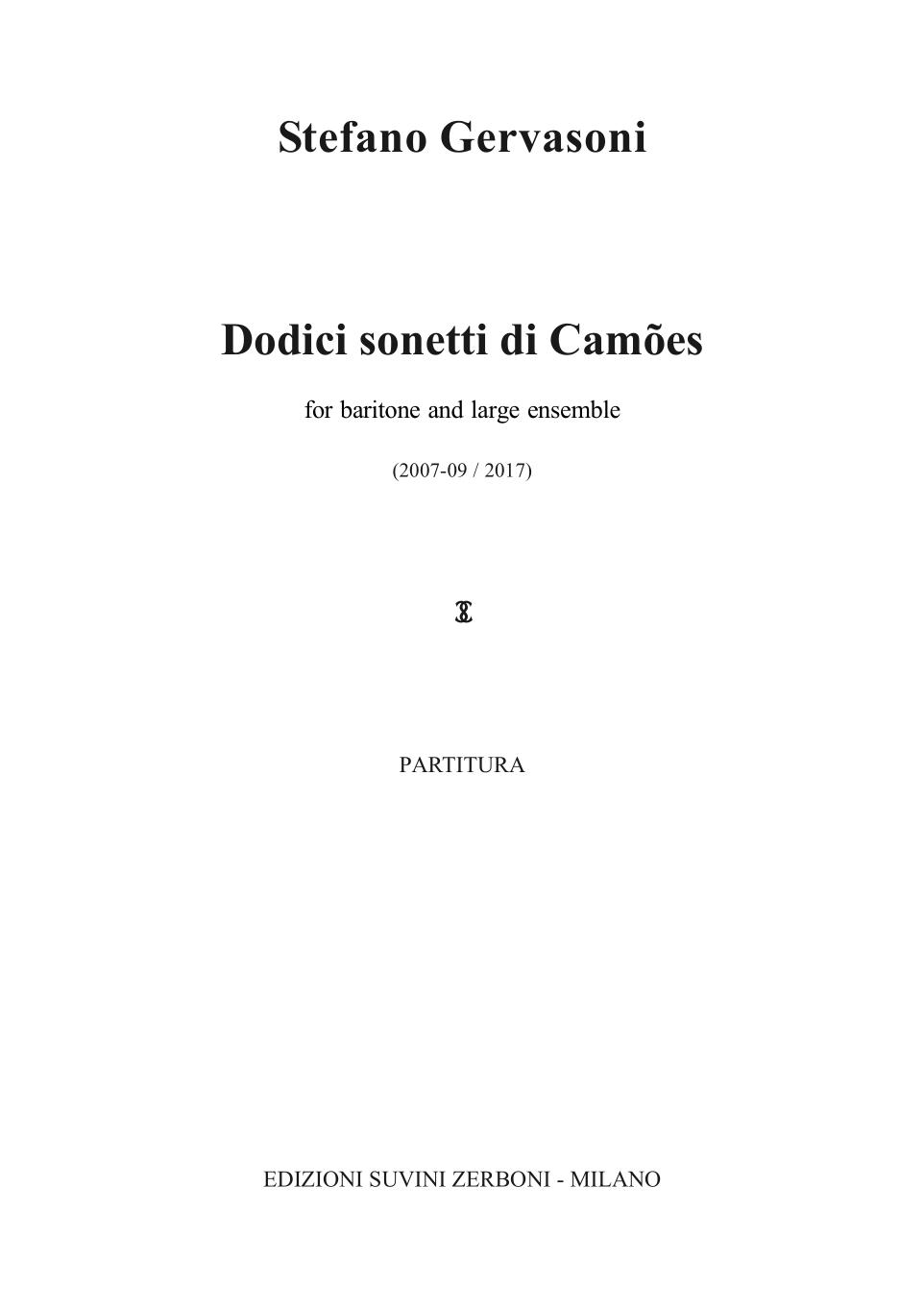 DODICI SONETTI DI CAMOES da Com que voz