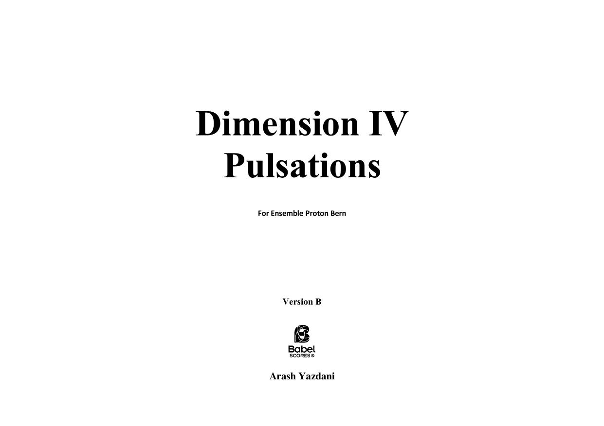 Dimension IV, Pulsations (Version B)