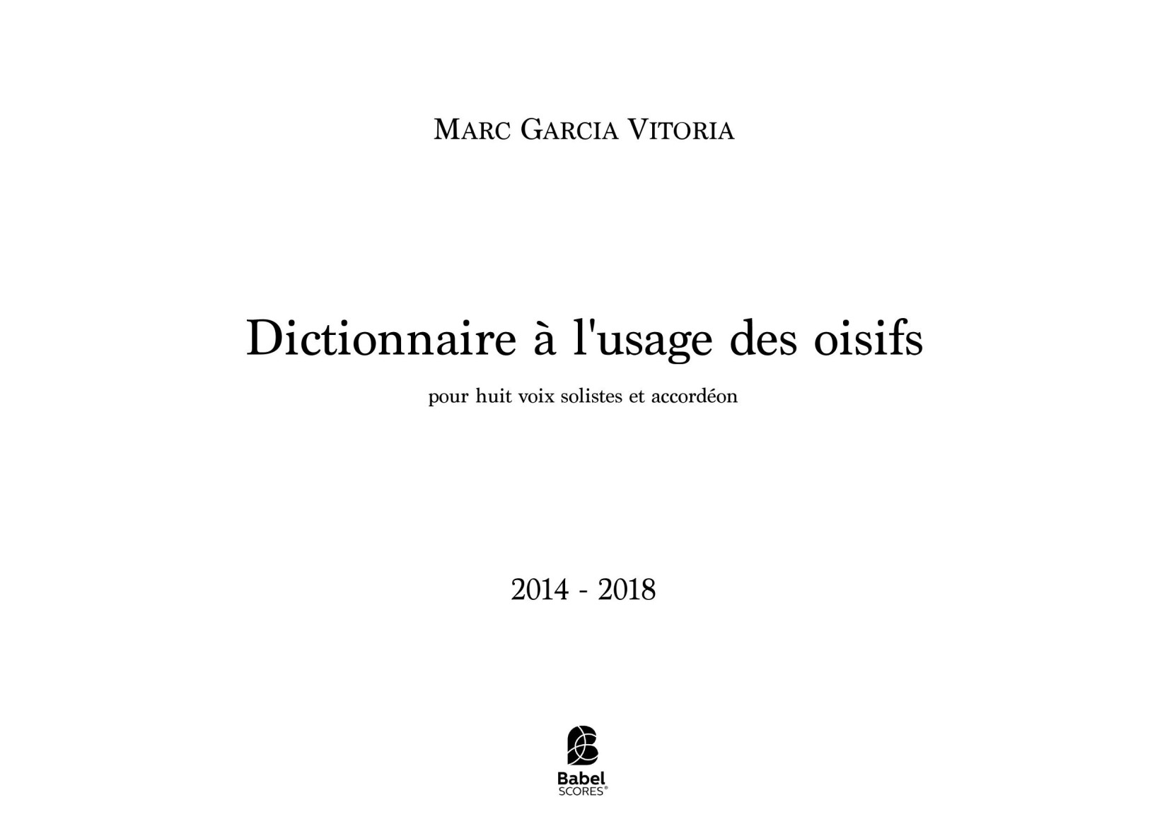 Dictionnaire à l'usage des oisifs