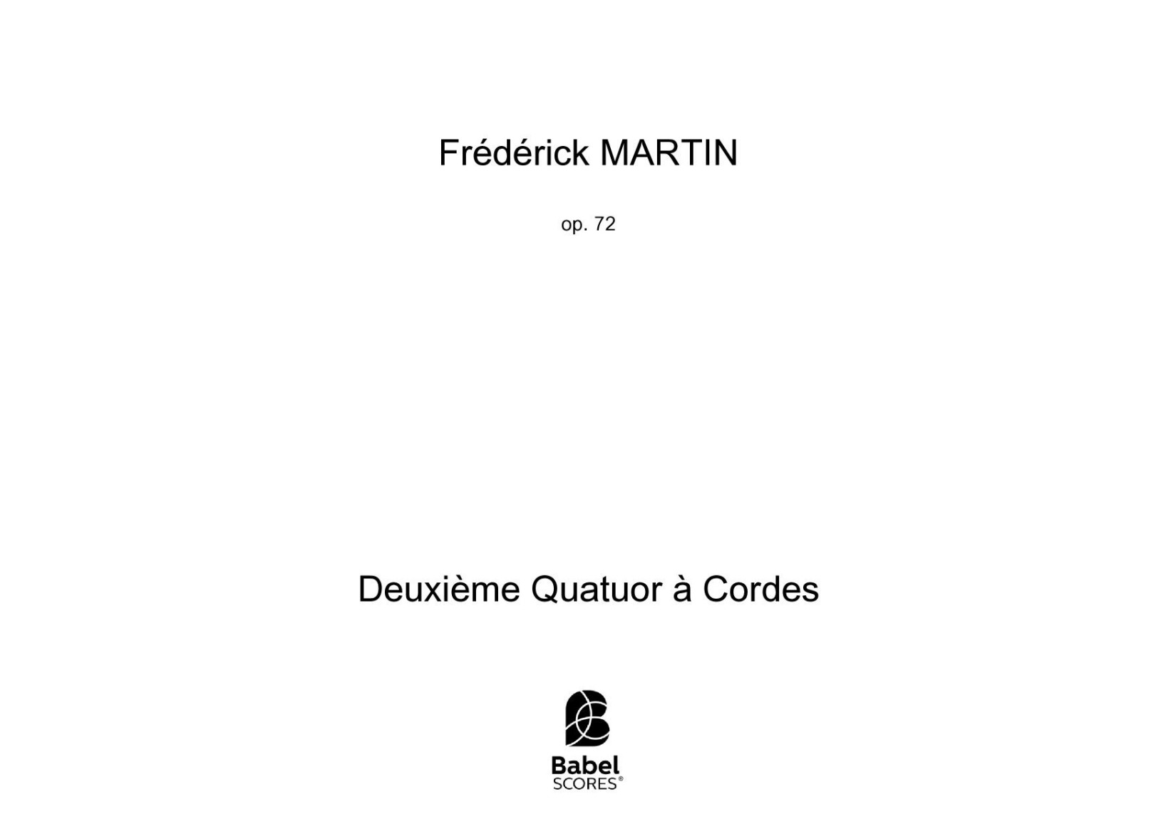 Deuxième Quatuor à Cordes