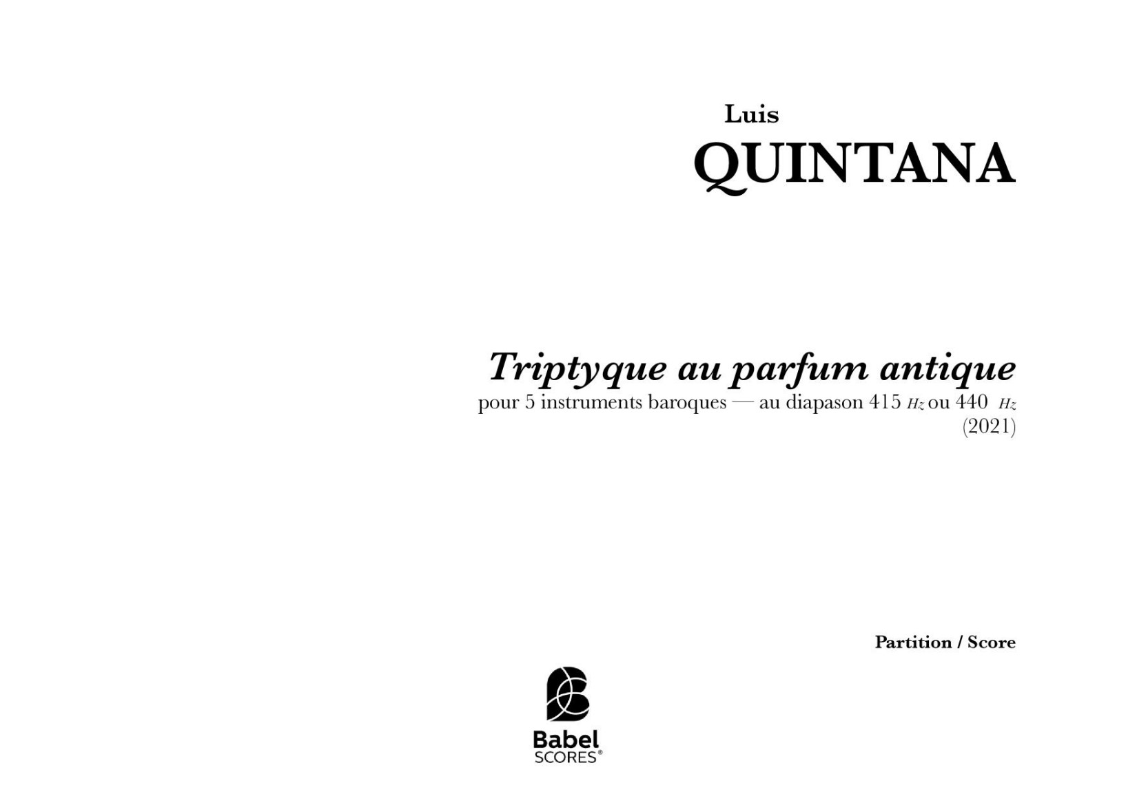 Tryptique au parfum antique