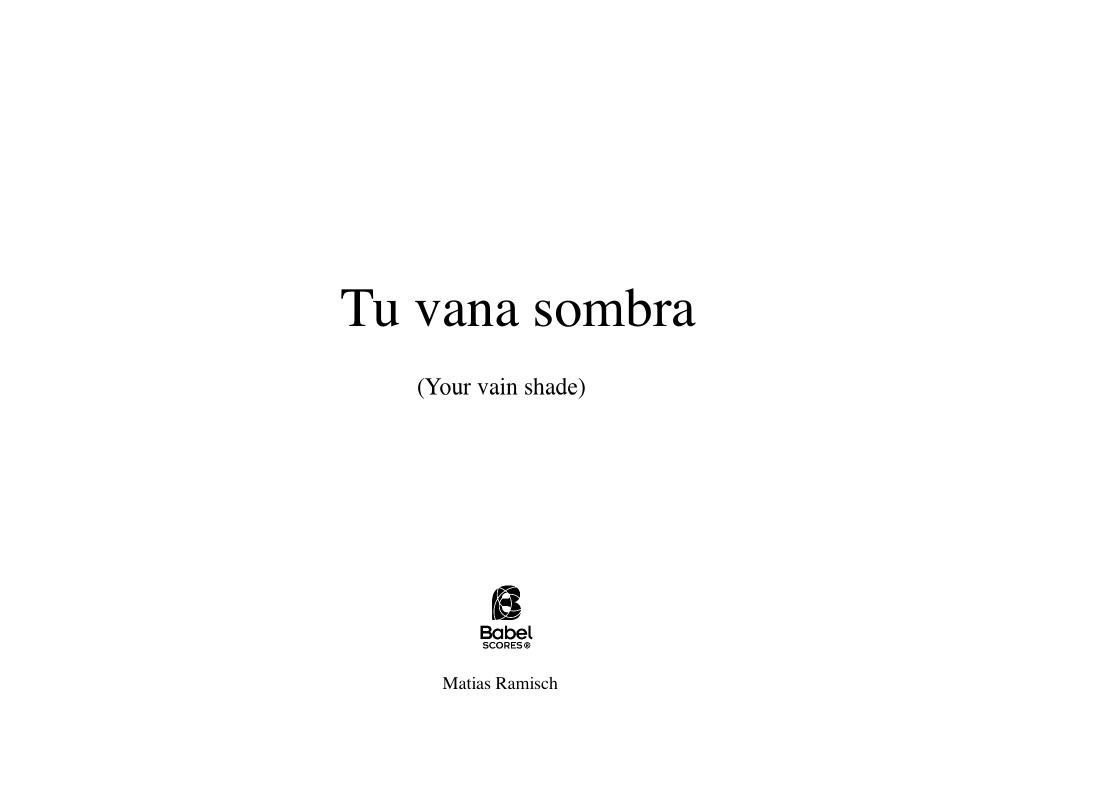 Tu vana sombra