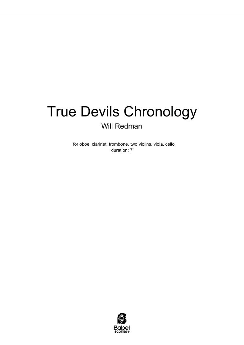 True Devils Chronology