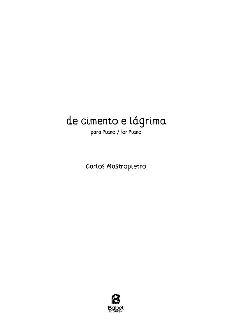 De cimento e lagrima