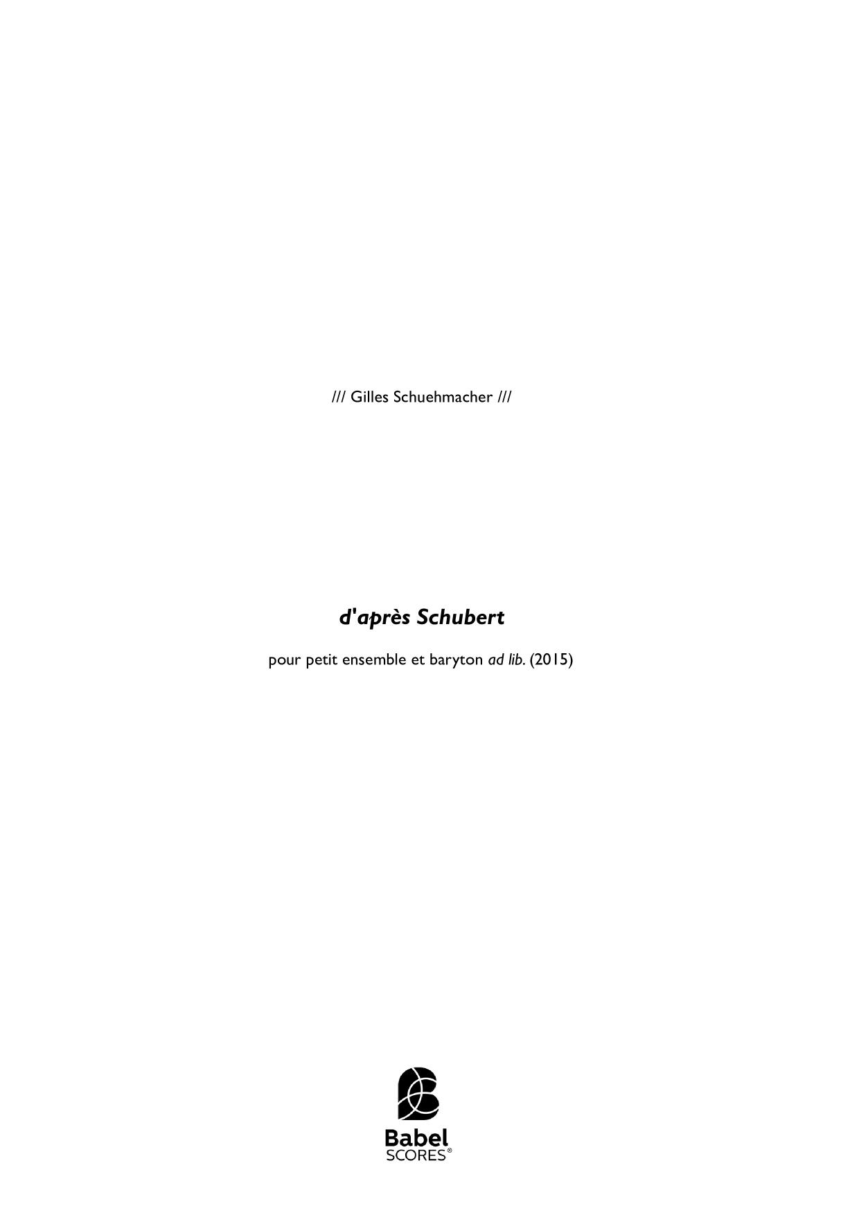 d'après Schubert