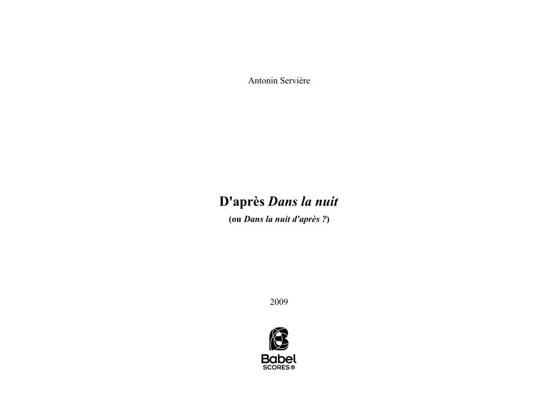 D'après dans la nuit