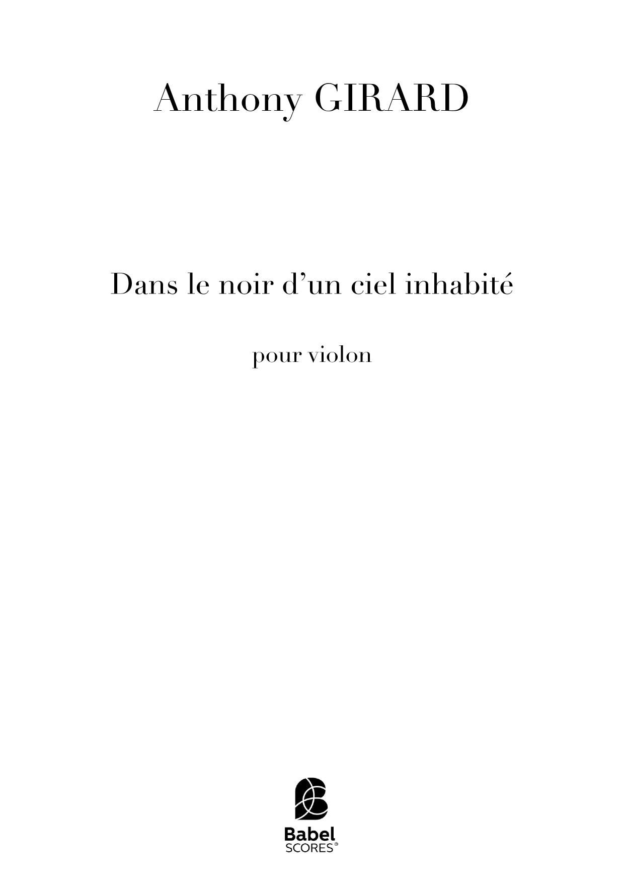 Dans le noir d'un ciel inhabité