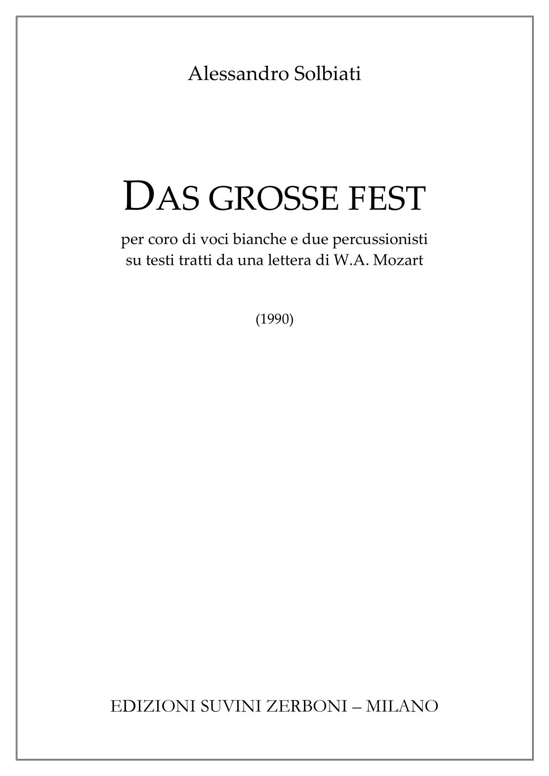 DAS GROSSE FEST