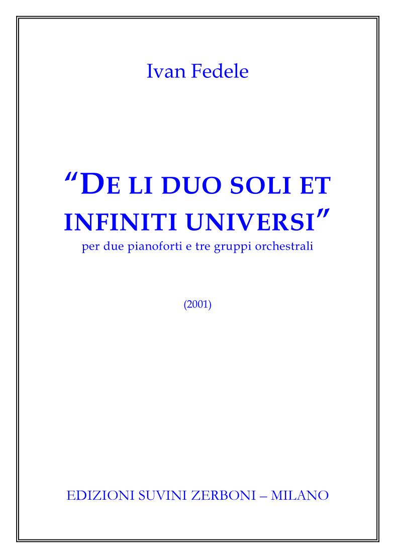 De li duo soli et infiniti universi
