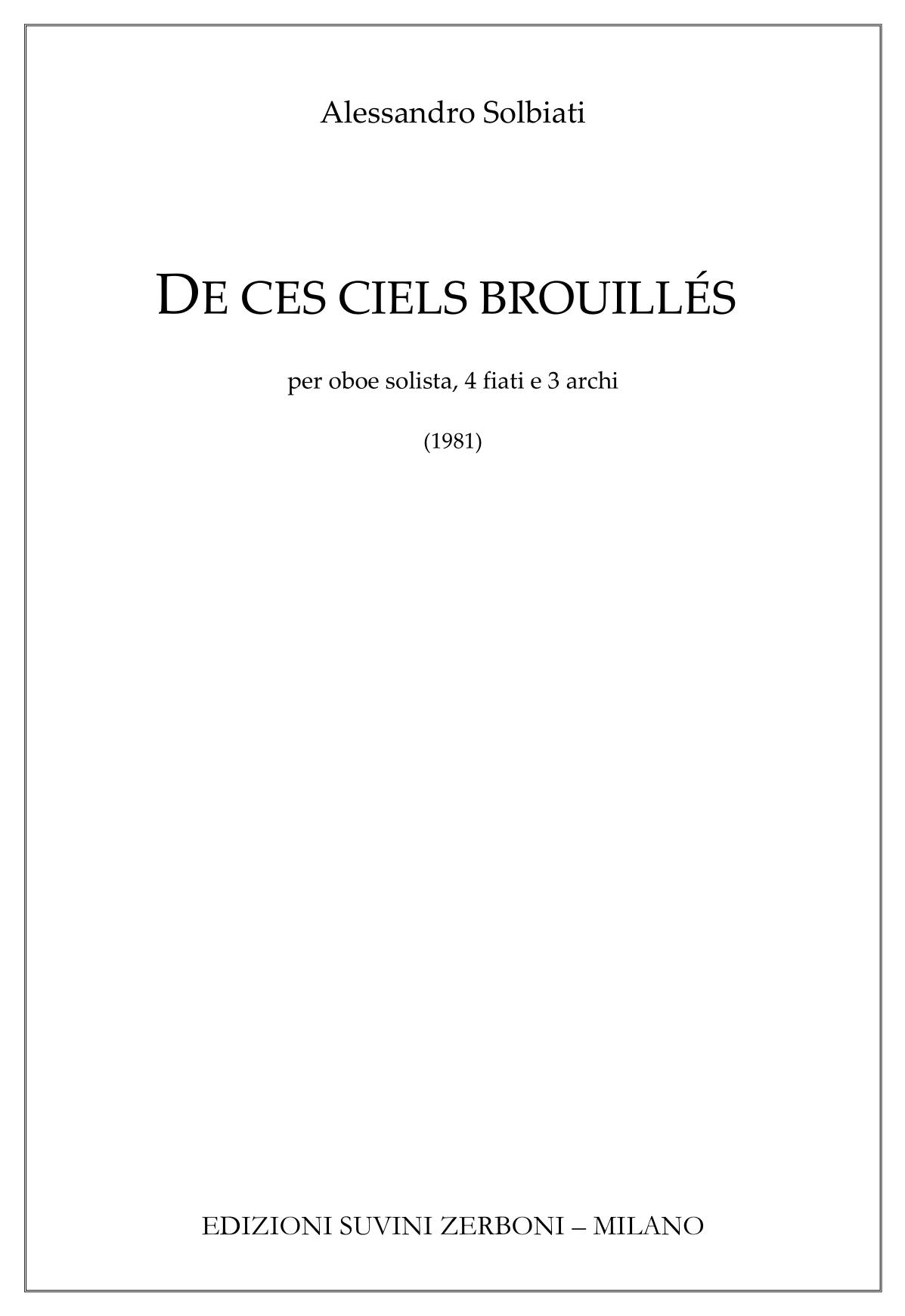 DE CES CIELS BROUILLES