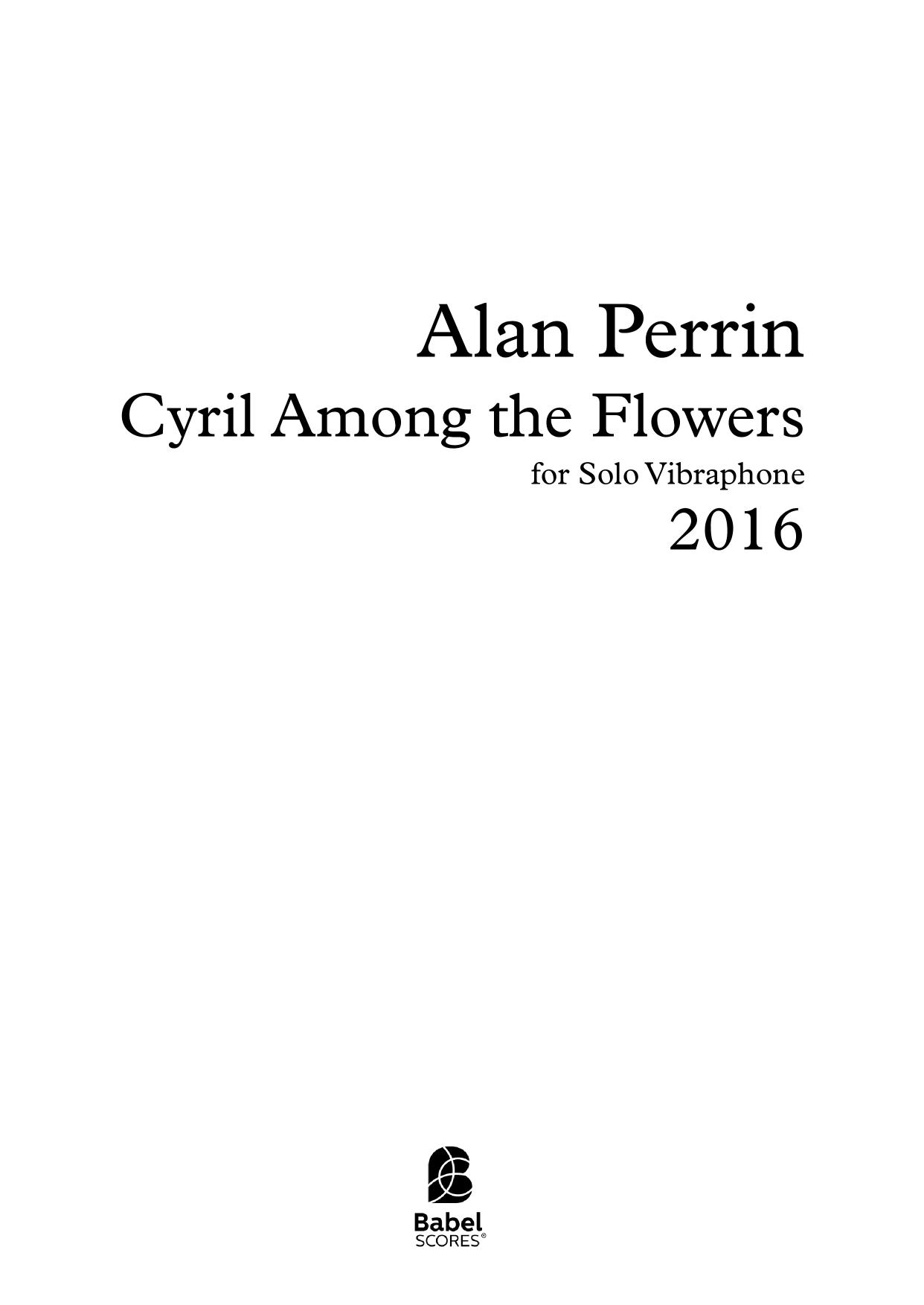 Cyril Among the Flowers