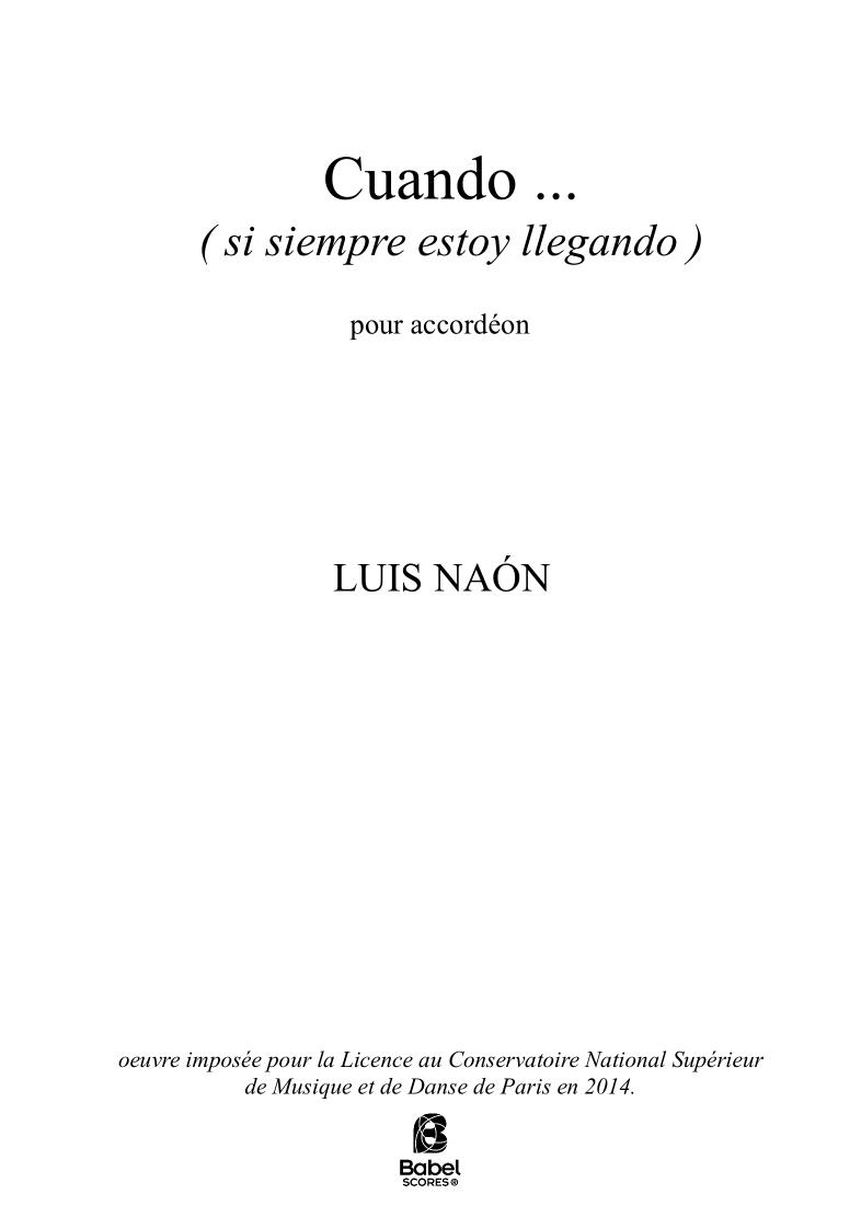 Cuando...(si siempre estoy llegando)