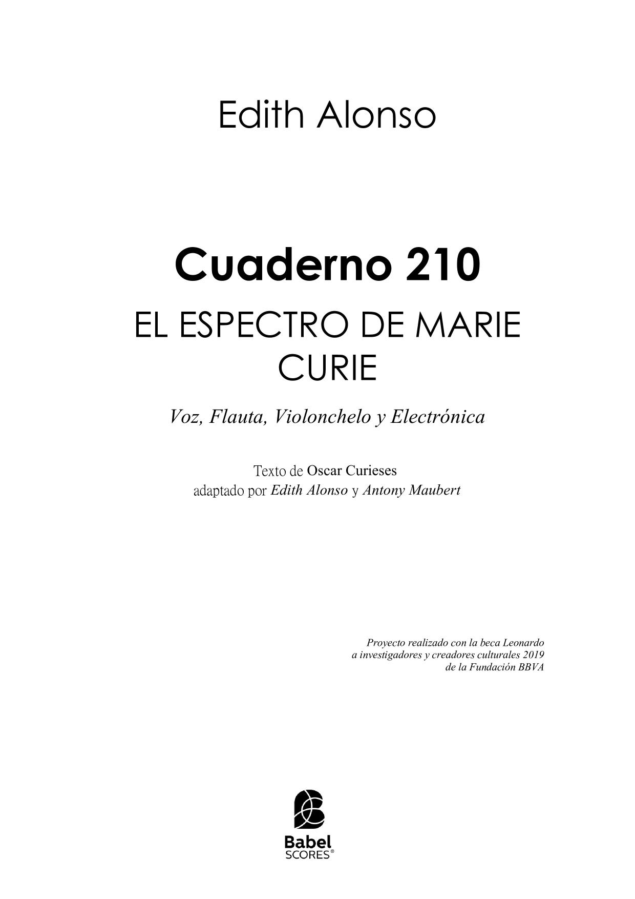 Cuaderno 210：el espectro de Marie Curie