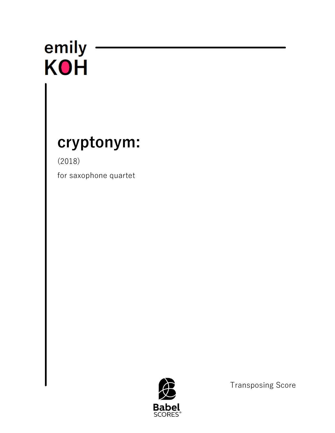 cryptonym：
