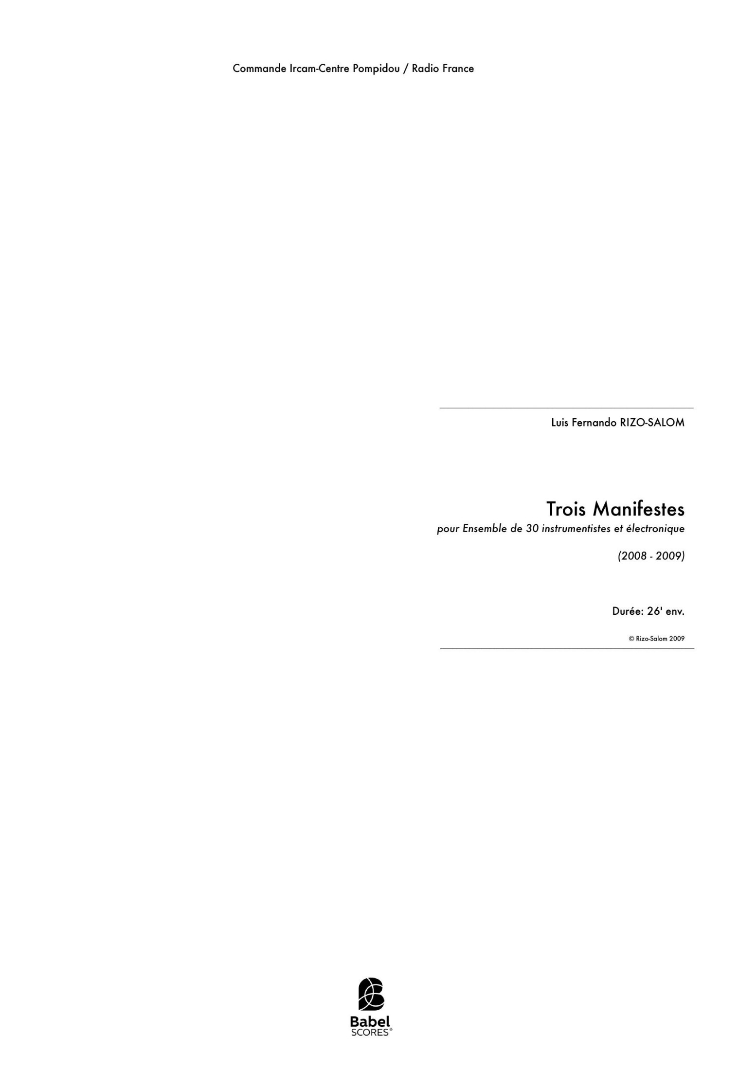 Trois manifestes