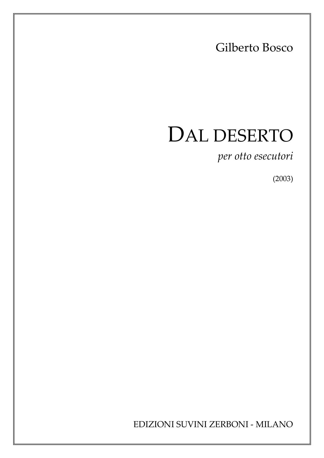 Dal deserto