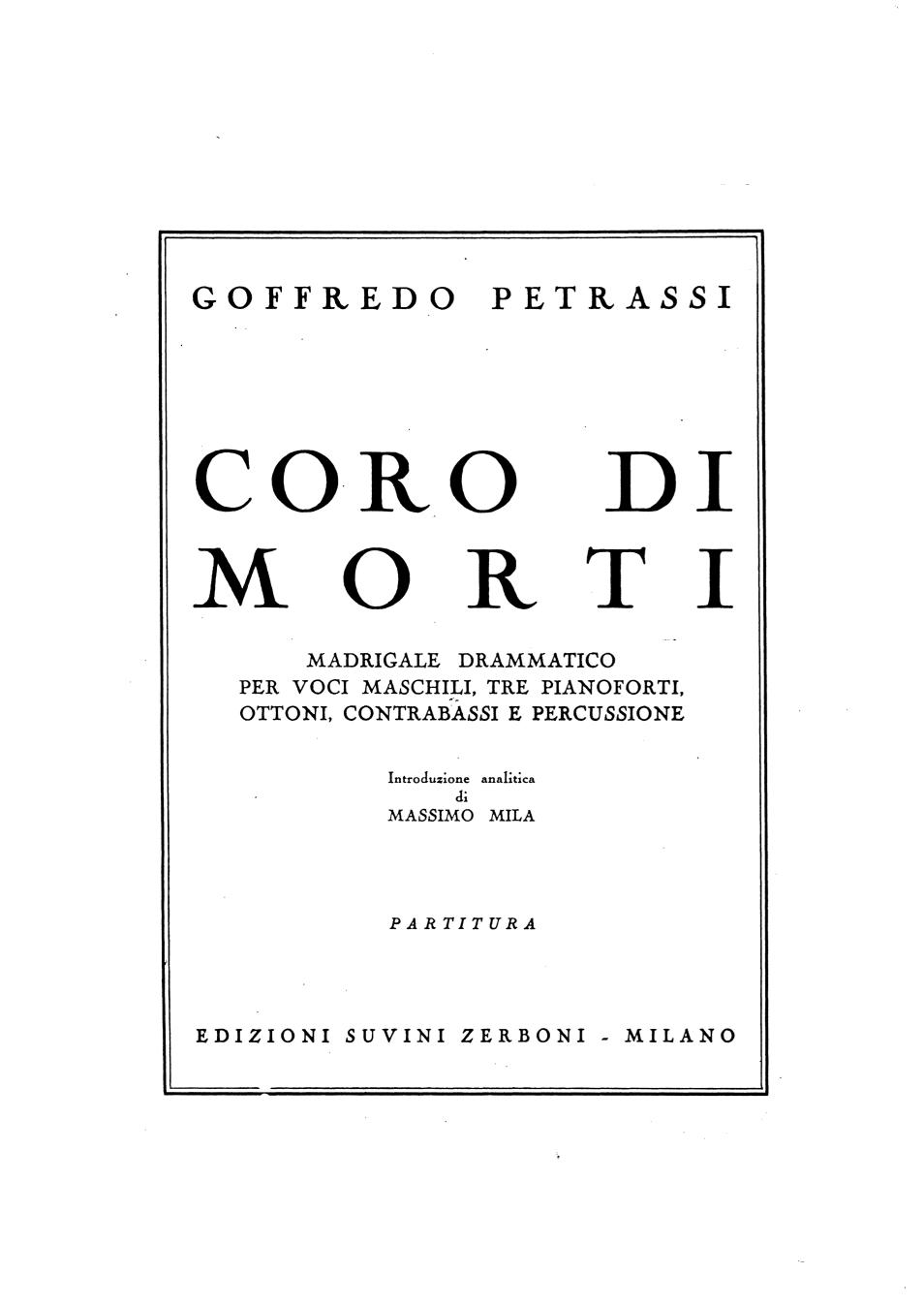 Coro di morti