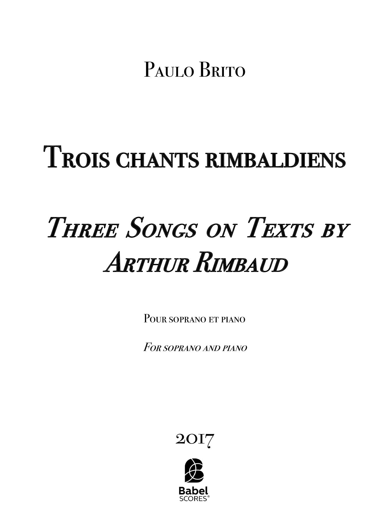 Trois chants rimbaldiens