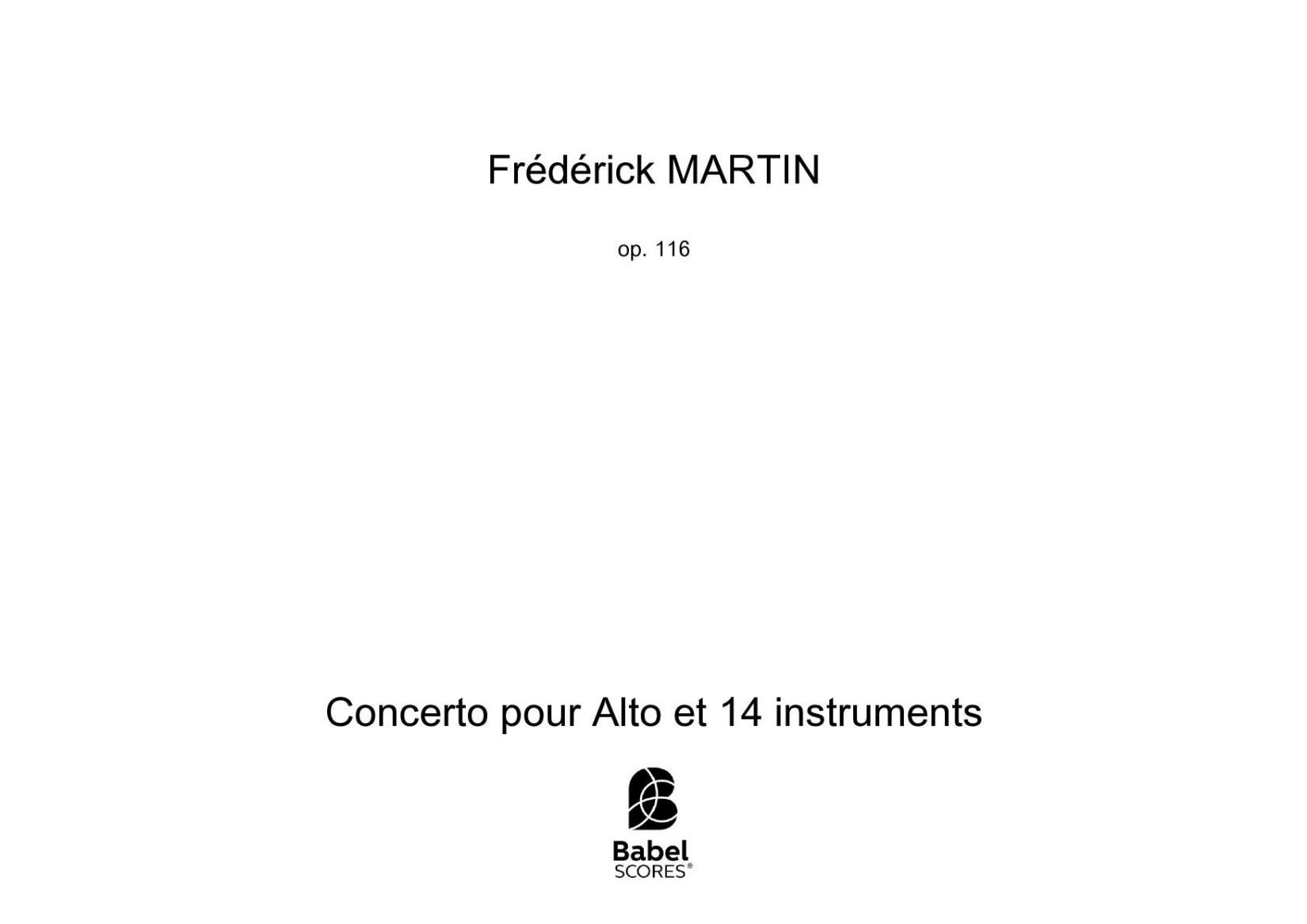 Concerto pour Alto et 14 instruments