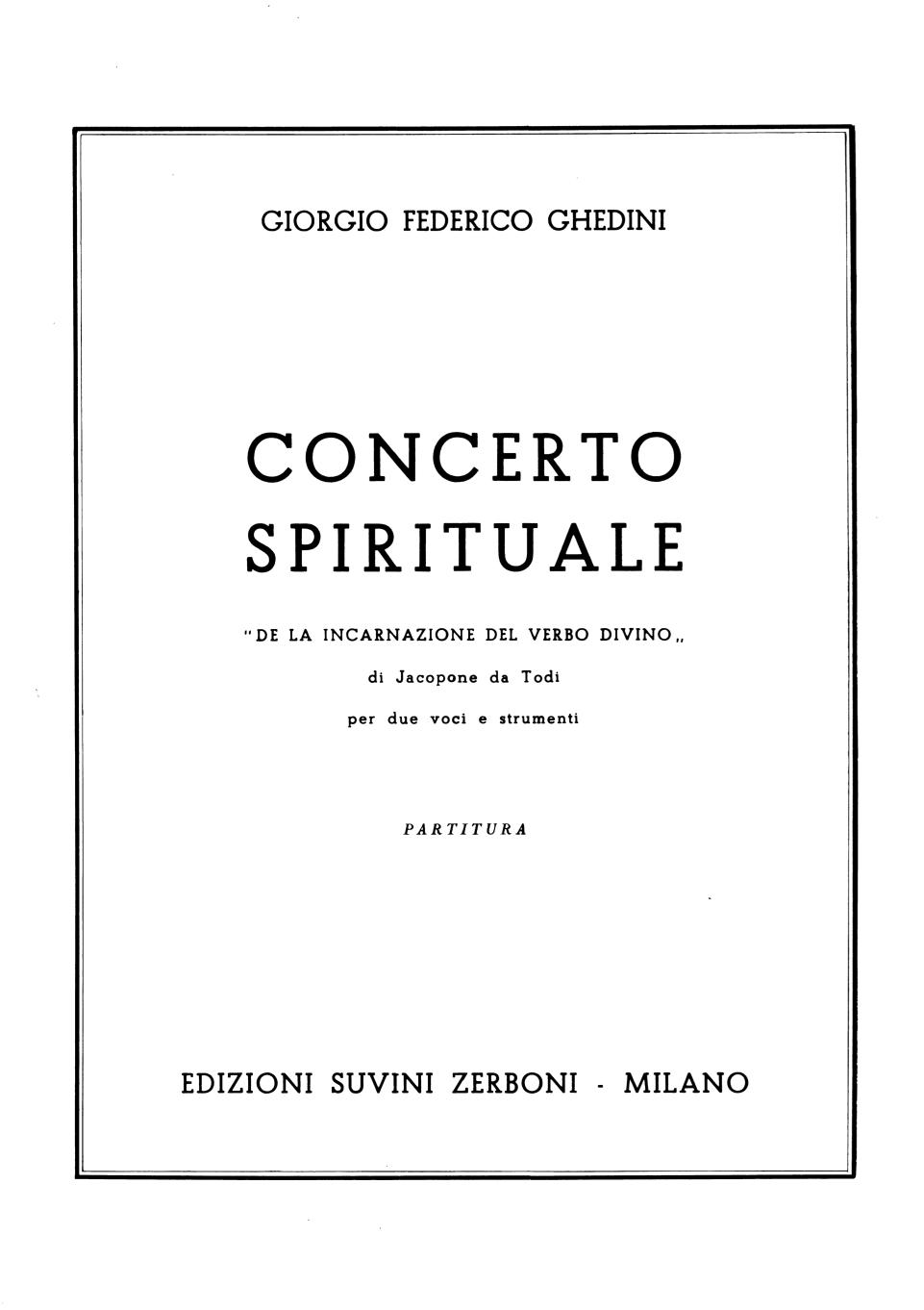 CONCERTO SPIRITUALE