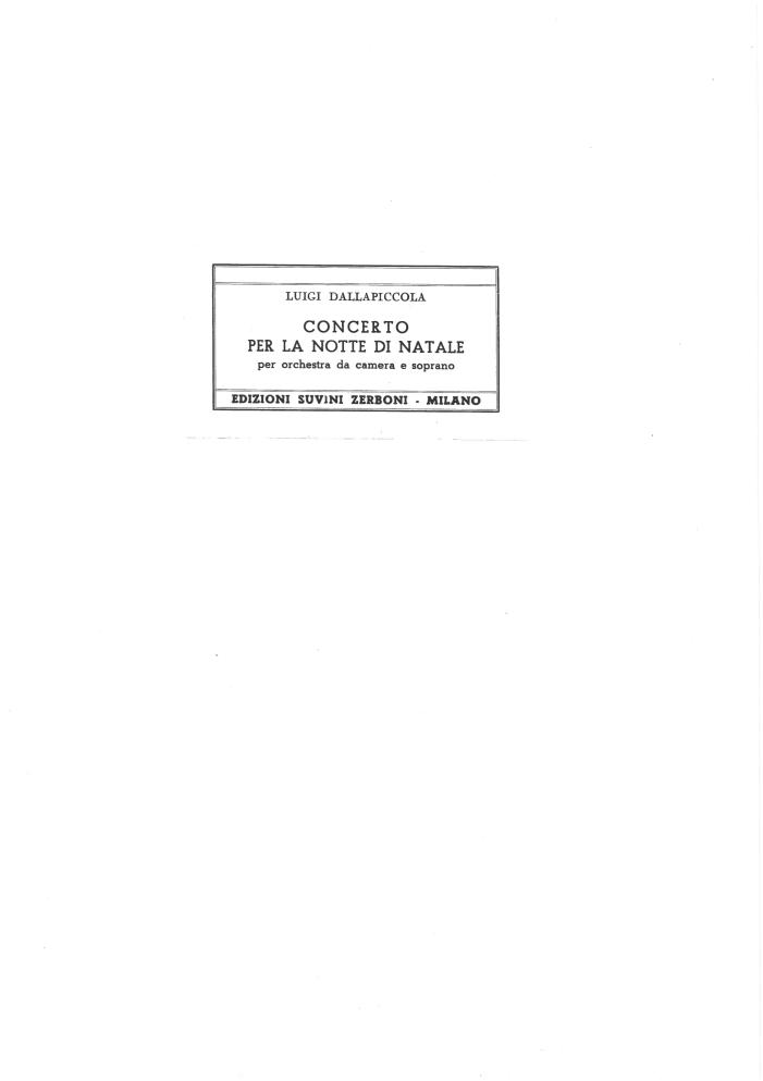 Concerto per la Notte di Natale dell anno 1956