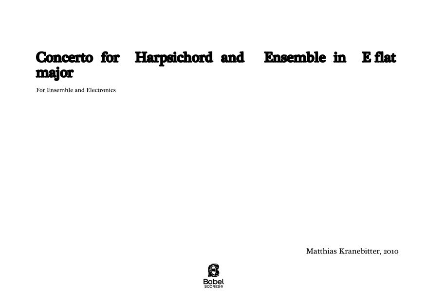 Concerto for harpsichord and ensemble