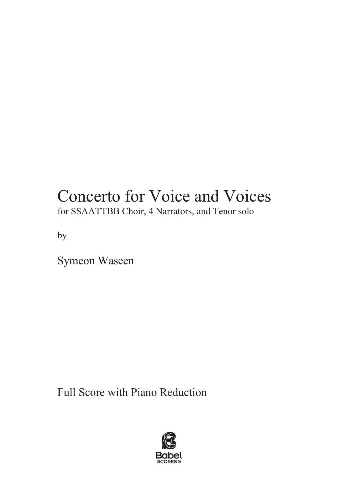 Concerto for Voice and Voices