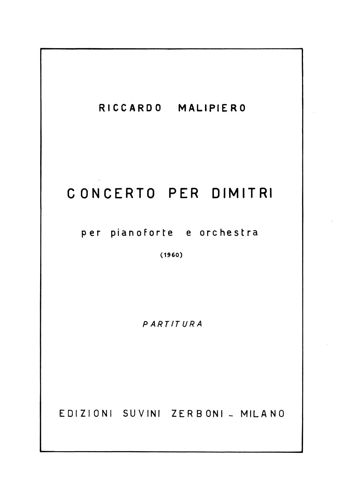 Concerto per Dimitri