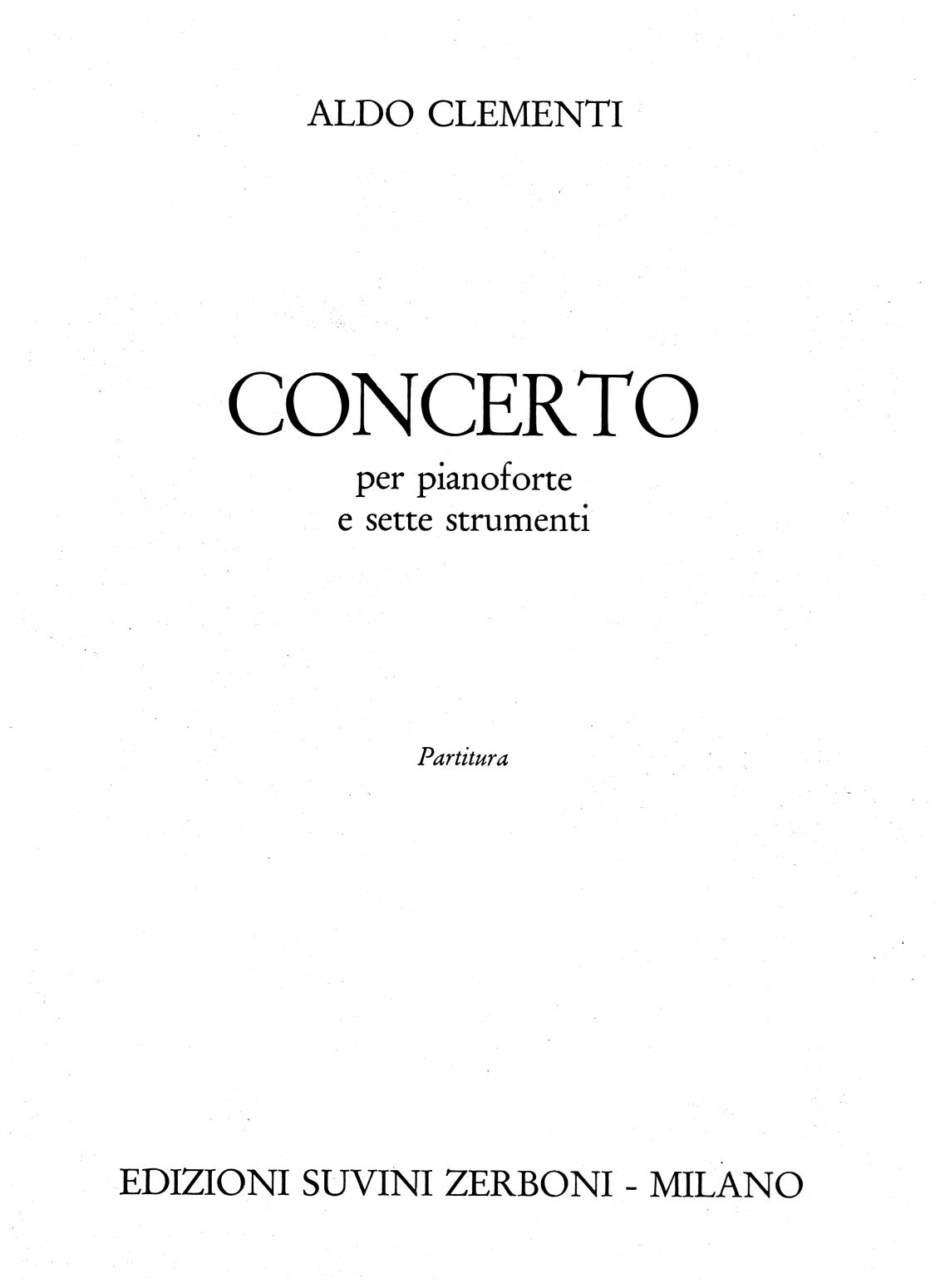 Concerto [pianoforte et 7 instr.]