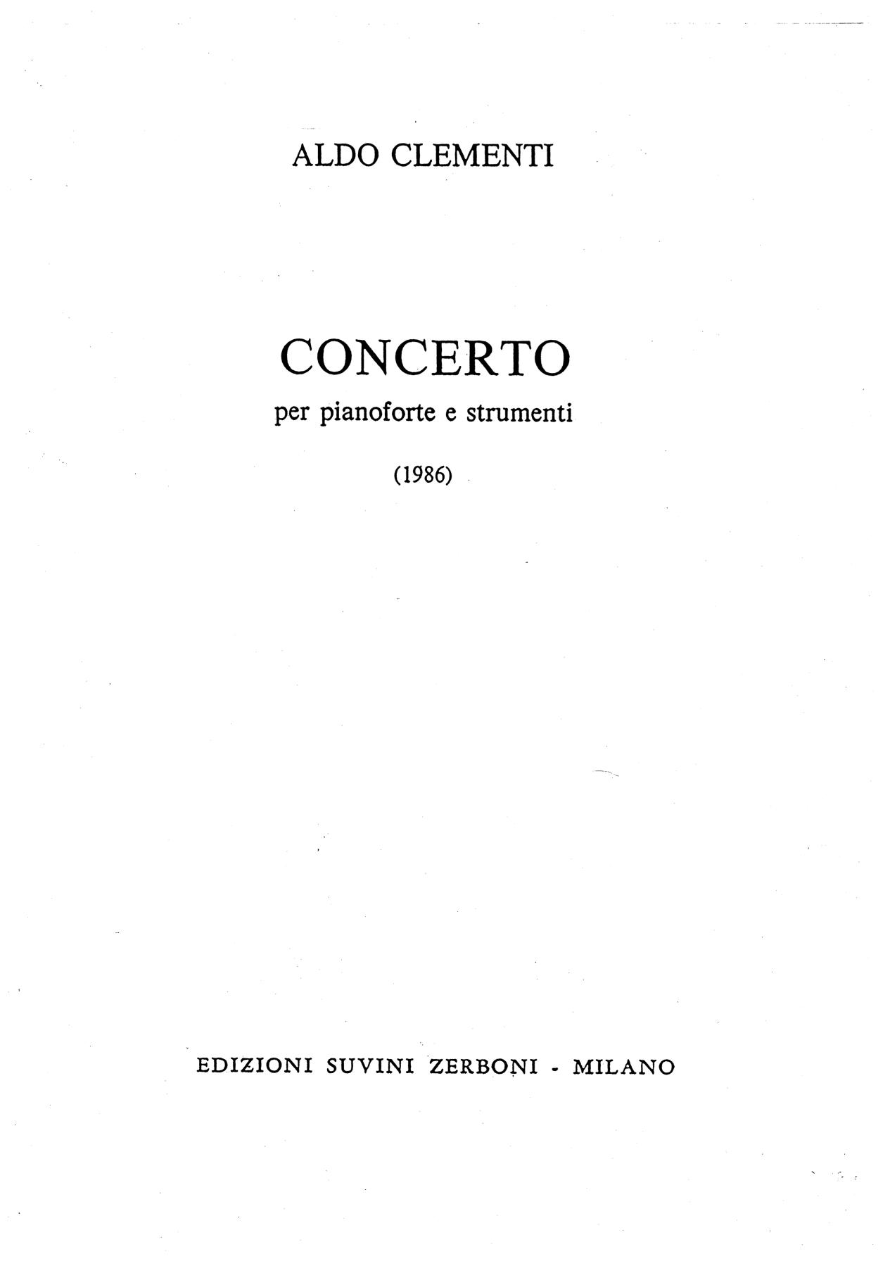 Concerto [pianoforte et 14 instr.]