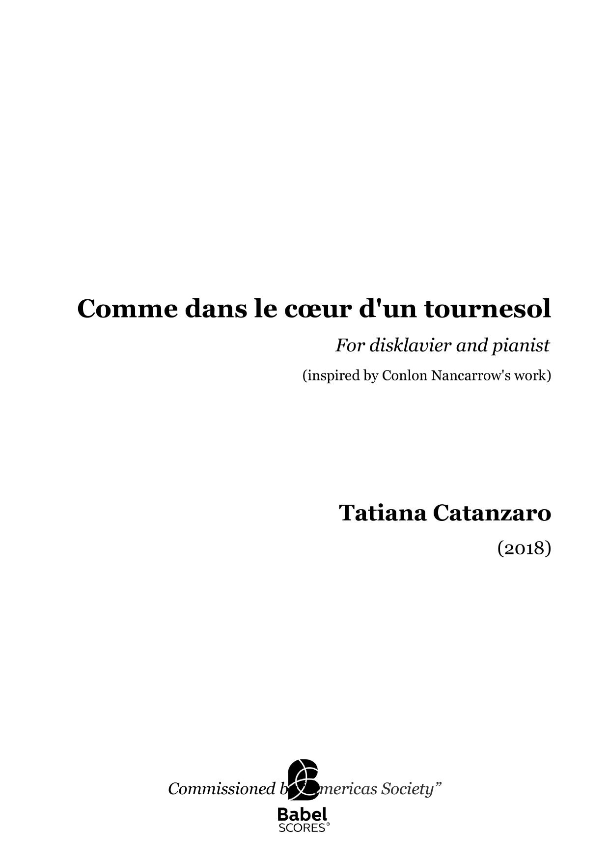 Comme dans le coeur d'un tournesol