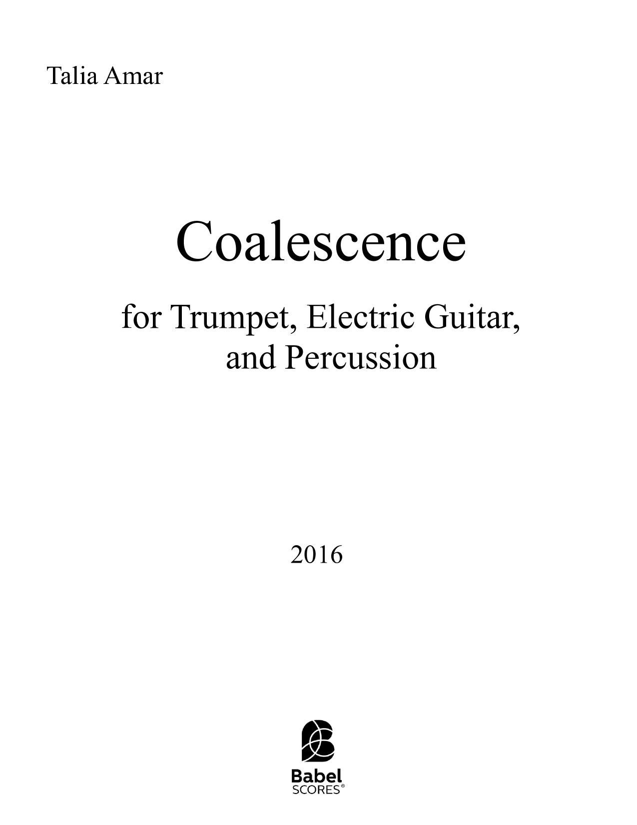 Coalescence