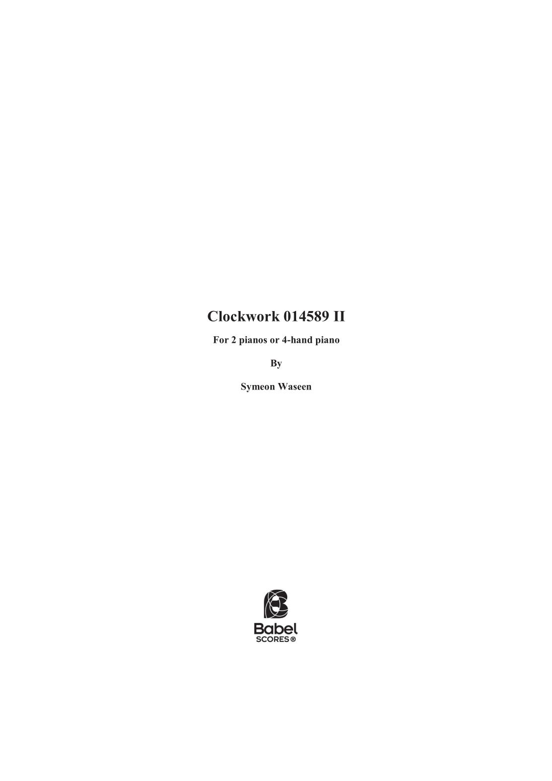 Clockwork 014589 II