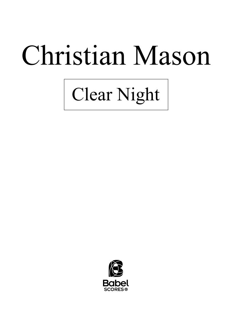 Clear Night