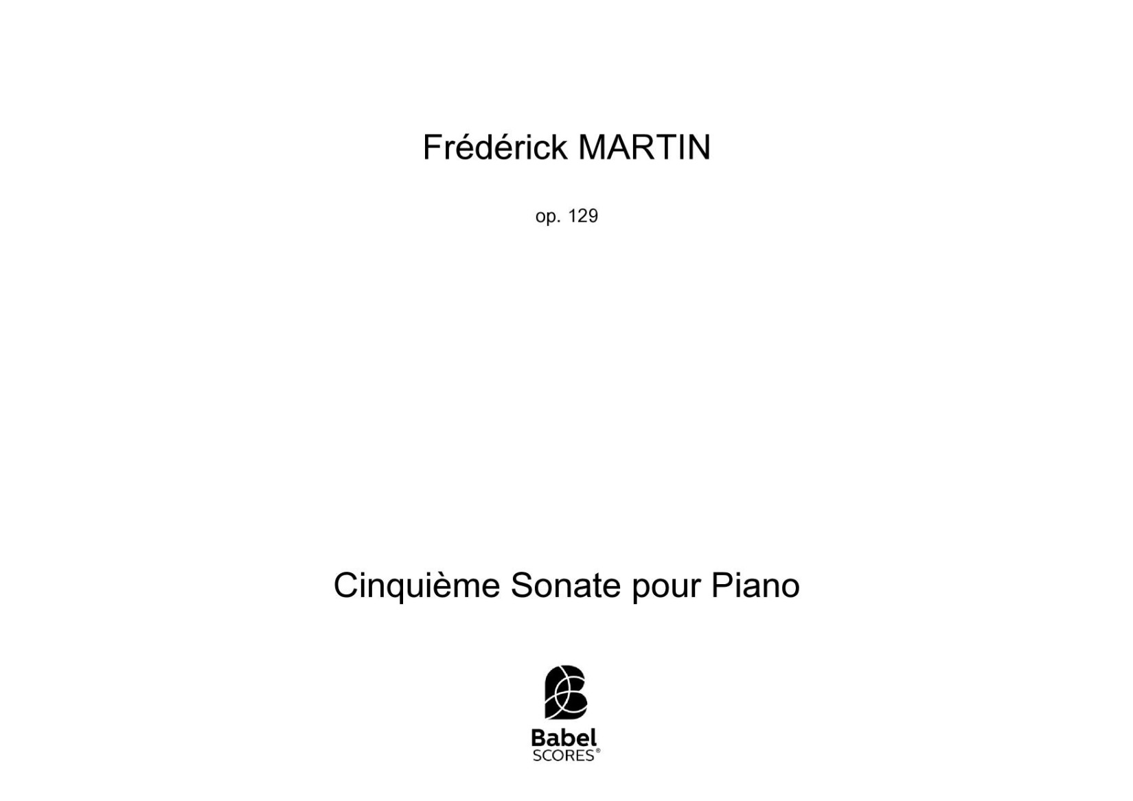 Cinquième Sonate pour Piano