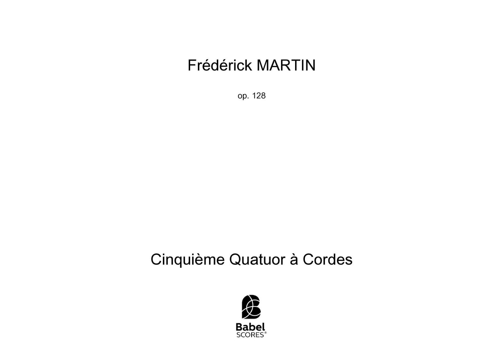 Cinquième Quatuor à Cordes