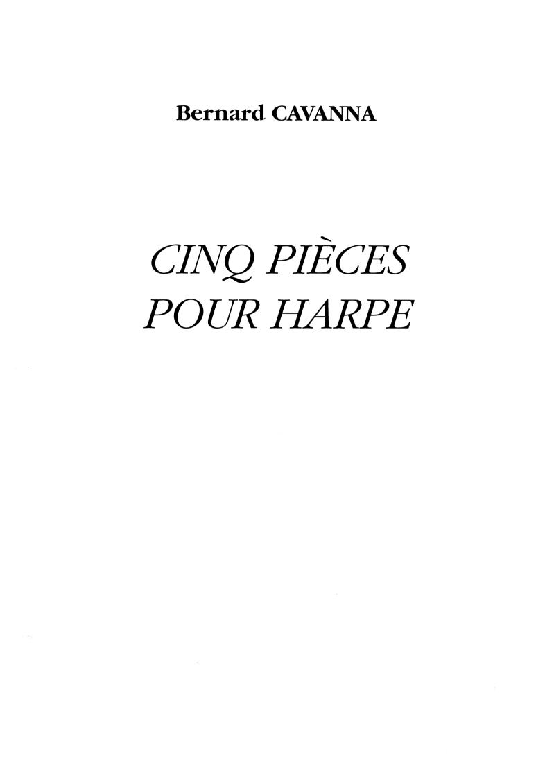 cinq pièces pour harpe